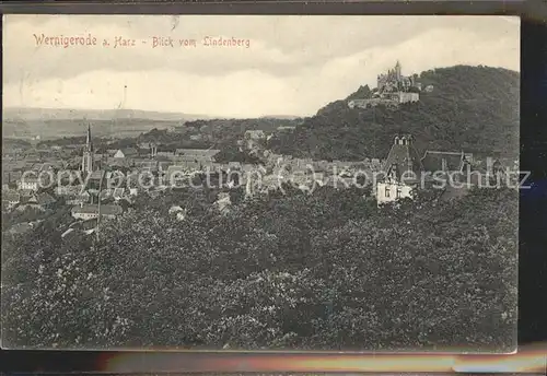 Wernigerode Harz Blick vom Lindenberg Kat. Wernigerode