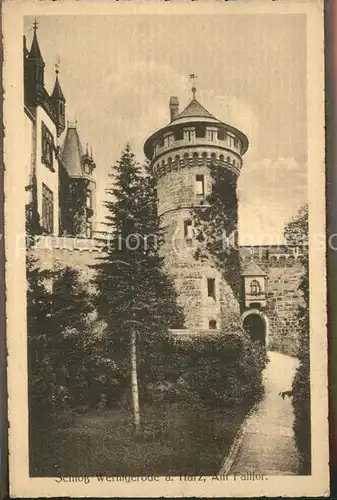 Wernigerode Harz Schloss mit Falltor Kat. Wernigerode
