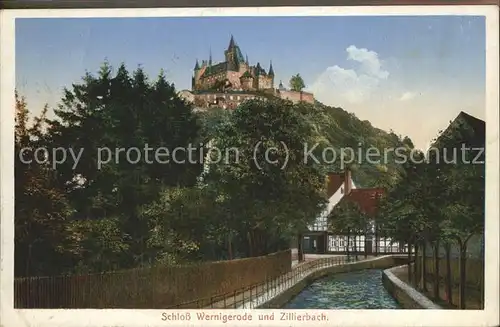 Wernigerode Harz Schloss u.Zillierbach Kat. Wernigerode