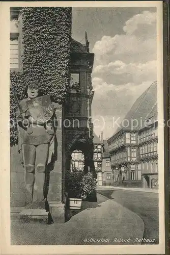 Halberstadt Roland Denkmal u.Rathaus Kat. Halberstadt