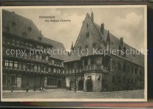 Halberstadt Rathaus (Ostseite) Kat. Halberstadt