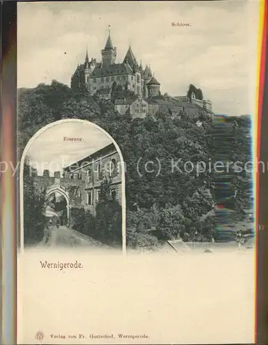 Wernigerode Harz Schloss u.Schlosseingang Kat. Wernigerode