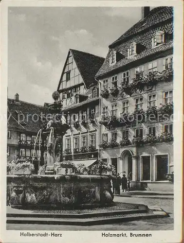 Halberstadt Holzmarkt u.Brunnen Kat. Halberstadt