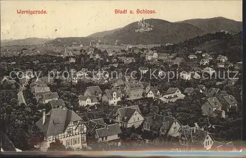 Wernigerode Harz Mit Schloss Kat. Wernigerode