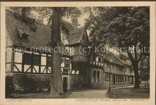 Wernigerode Harz Gadenstedt`sche Haus am Teichdamm Kat. Wernigerode