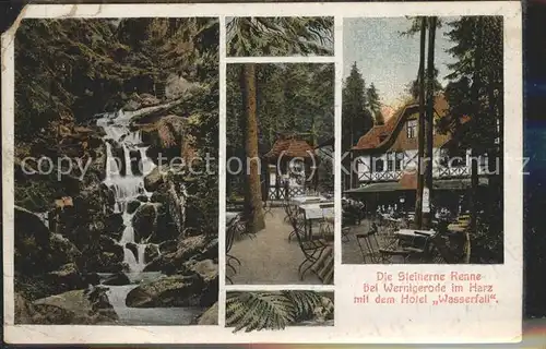 Wernigerode Harz Hotel Steiner Renne u.Wasserfall Kat. Wernigerode