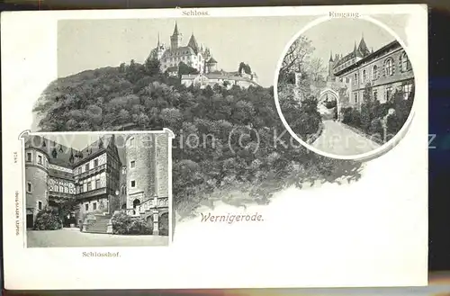 Wernigerode Harz Schloss u.Schlosshof Kat. Wernigerode
