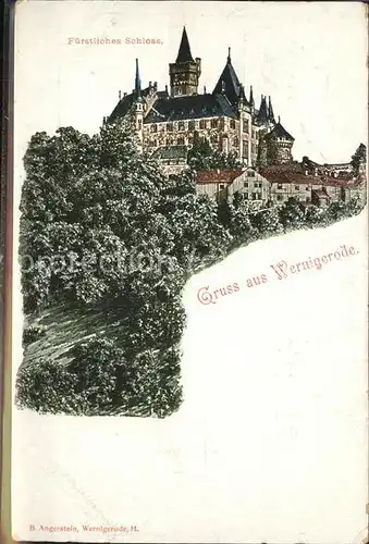 Wernigerode Harz Schloss Kat. Wernigerode