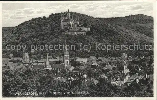 Wernigerode Harz Blick vom Eisenberg Schloss Kat. Wernigerode