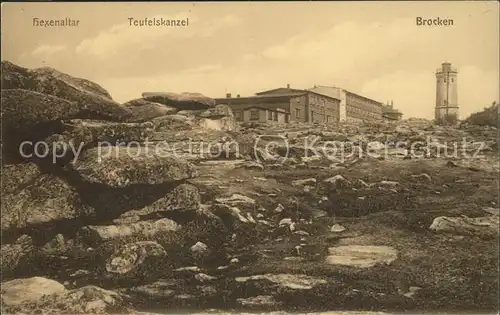 Brocken Hotel Hexenaltar Teufelskanzel Kat. Wernigerode