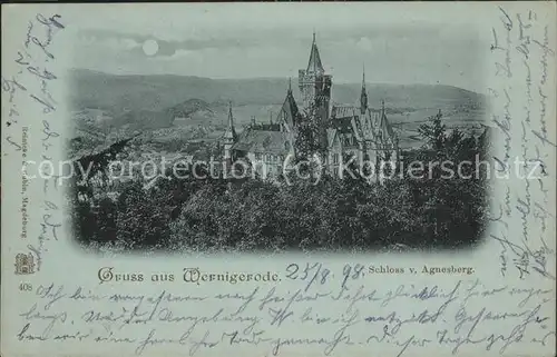 Wernigerode Harz Schloss vom Agnesberg Kat. Wernigerode