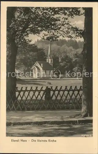 Elend Harz kleinste Kirche Kat. Elend Harz