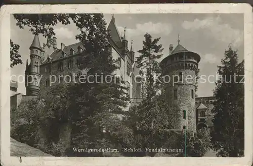 Wernigerode Harz Schloss Feudalmuseum Kat. Wernigerode