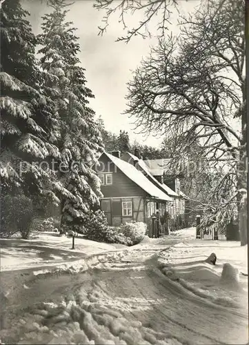 Wernigerode Harz Forsthaus im Christianental im Schnee Kat. Wernigerode