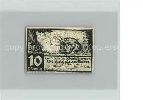 Benneckenstein Gutschein 10 Pfennig Kat. Benneckenstein