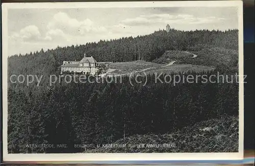 Wernigerode Harz Berghotel Kaiserturm Armeleuteberg Kat. Wernigerode
