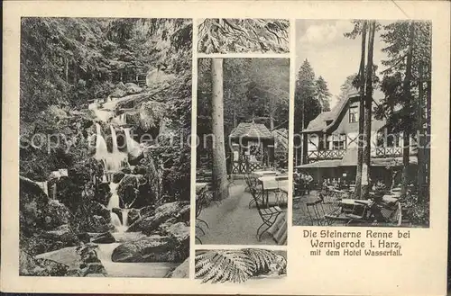 Wernigerode Harz Steinerne Renne Hotel Wasserfall Kat. Wernigerode