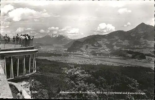 Achensee Achenseestrasse Kanzelkehre mit Blick ins Unterinntal u.Kaisergebirge Kat. Eben am Achensee