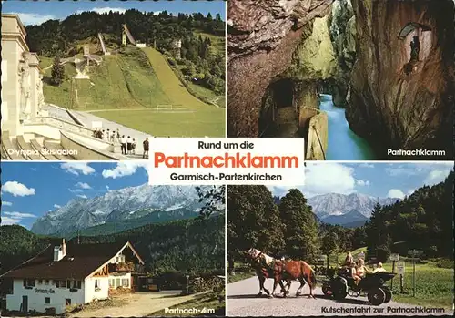 Garmisch Partenkirchen Olympia Skistadtion u.Partnach Alm Kat. Garmisch Partenkirchen