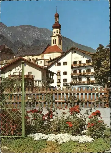 Fulpmes Tirol Kirche u.Hotel Lutz Kat. Fulpmes