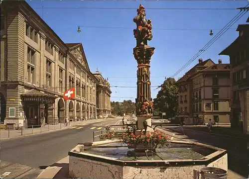 Bern BE Kornhausplatz mit Chindlifr?sserbrunnen Kat. Bern