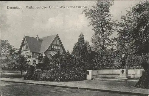Darmstadt Mathiidenhoehe Gottfried Schwab Denkmal Kat. Darmstadt