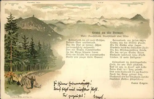 Zittau Gedicht Hans Hagen Gruss aus der Heimat Kat. Zittau
