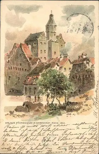 Darmstadt Alte Paedagogium 1863 Kat. Darmstadt