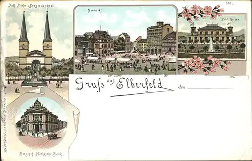 Elberfeld Wuppertal Zool. Garten Neumarkt Bergisch-Maerkirsche Bank / Wuppertal /Wuppertal Stadtkreis