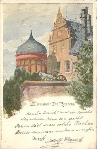Darmstadt Die Residenz Kanone Kat. Darmstadt