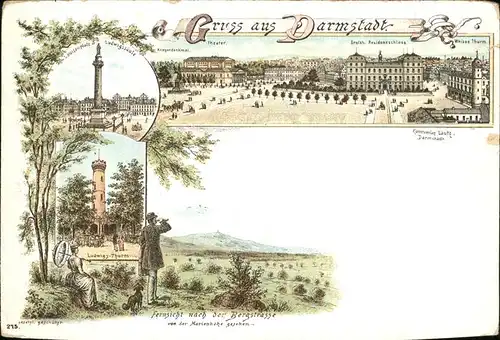 Darmstadt Weisser Thurm Residenzschloss Kat. Darmstadt