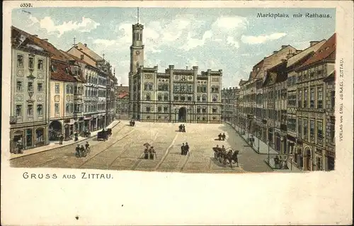 Zittau Rathaus Marktplatz Kat. Zittau