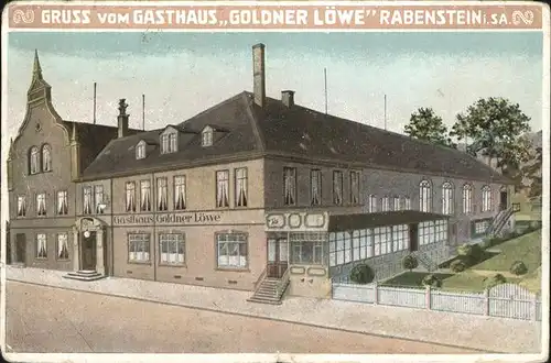 Rabenstein Chemnitz Gasthasu Goldener Loewe Kat. Chemnitz