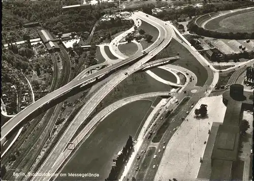 Berlin Stadtautobahn am Messegelaende Fliegeraufnahme Kat. Berlin