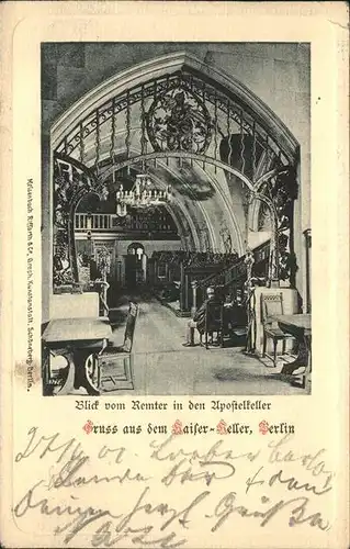 Berlin Apostelkeller Kaiserkeller Remter Kat. Berlin