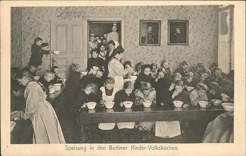 Berlin Kinder Volkskueche Speisung Verein Kinderhorte Kat. Berlin