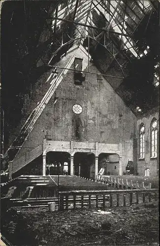 Berlin Corpus Christi Kirche nach Brand am 21. Juni 1915 Orgelempore Glockenstuhl Kat. Berlin