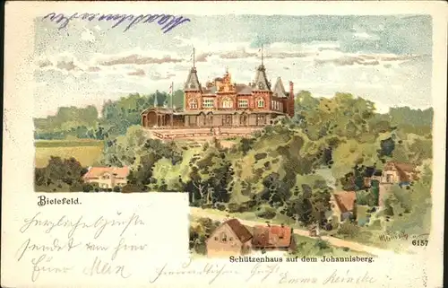 Bielefeld Schuetzenhaus Johannisberg Kuenstlerkarte Kat. Bielefeld