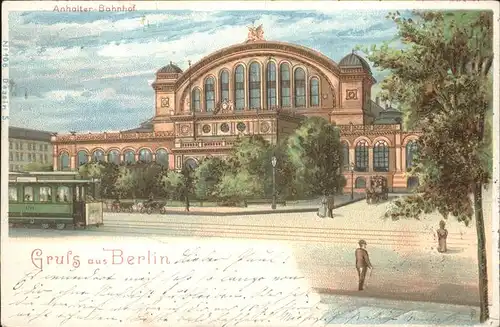 Berlin Anhalter Bahnhof Strassenbahn Kat. Berlin