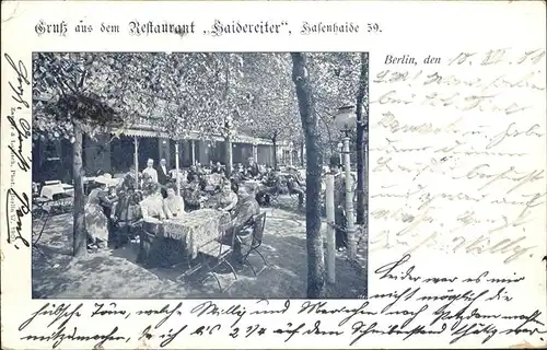 Berlin Restaurant Heidereiter Gartenrestaurant Stempeldurchdruck Kat. Berlin