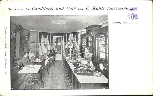 Berlin Conditorei Cafe Kahle Kat. Berlin