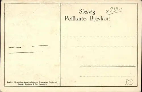 Flensburg Kuenstlerkarte Volksabstimmung 1920 Kat. Flensburg