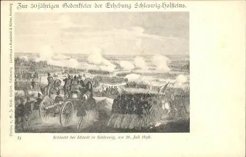 Idstedt Schlacht 26.7.1850 50 Jaehrige Gedenkfeier der Erhebung Schleswig Holsteins Kat. Idstedt