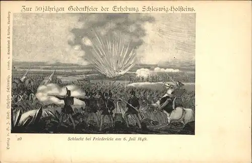 Schleswig Holstein Schlacht bei Friedericia 6.7.1849 Stich / Schleswig /Schleswig-Flensburg LKR