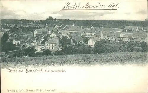 Bonndorf Schwarzwald Herbst Manoever 1908 Kat. Bonndorf
