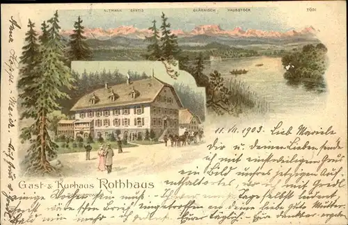 Rothaus Grafenhausen Kurhaus Alpenpanorama  Kat. Grafenhausen