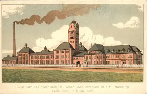 Duesseldorf Grosseinkaufs Gesellschaft Deutscher Konsumvereine Hamburg Seitenfabrik Industrie Kat. Duesseldorf