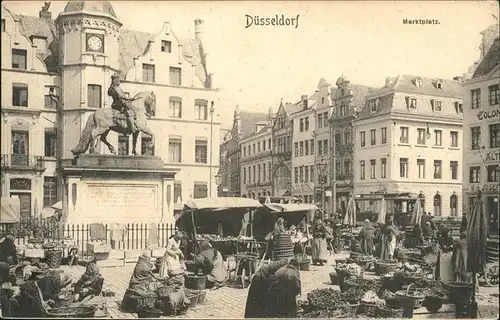Duesseldorf Marktplatz Reiterdenkmal Kat. Duesseldorf