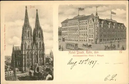 Koeln Rhein Dom Hotel Disch Kat. Koeln