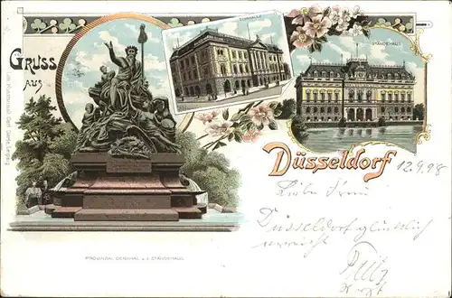 Duesseldorf Provinzial Denkmal Staendehaus Tonhalle Kat. Duesseldorf